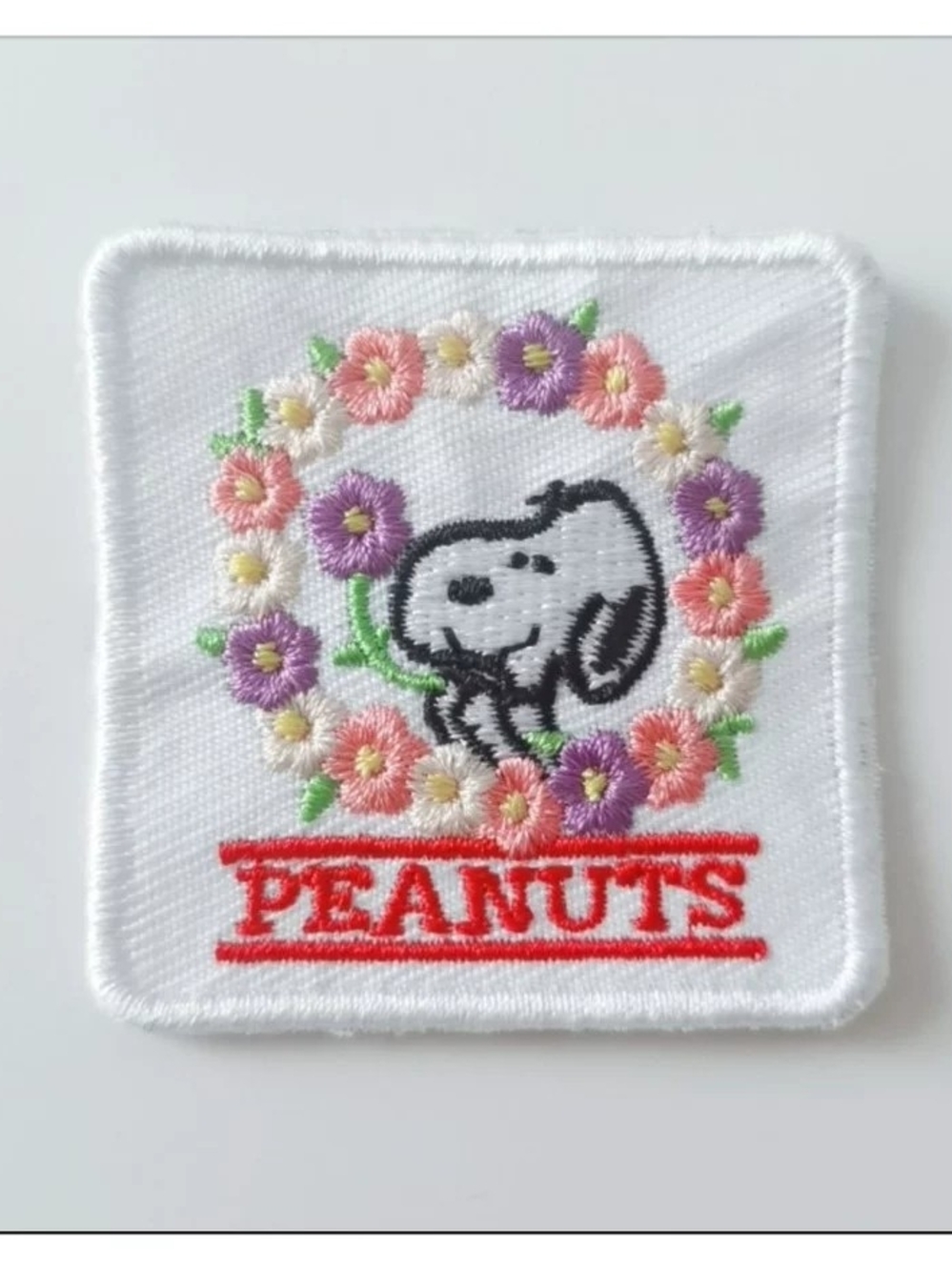 Peanuts Snoopy Floral Patch - Enrolled Patch, Applique, 1 Patch